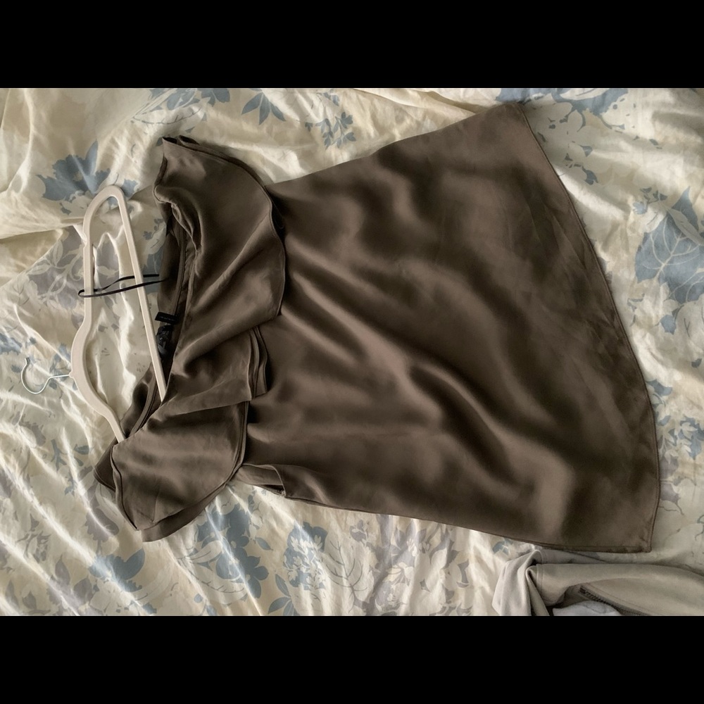 Theory off the shoulder silks top